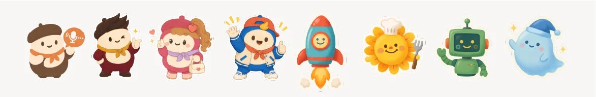 様々なAIキャラクターのイラスト