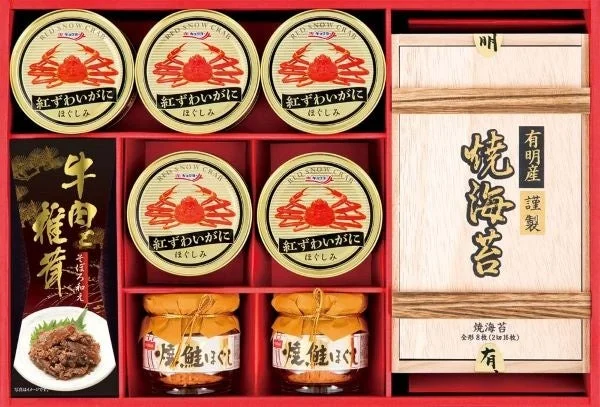 紅ずわいがに＆海苔＆そぼろ和えバラエティ