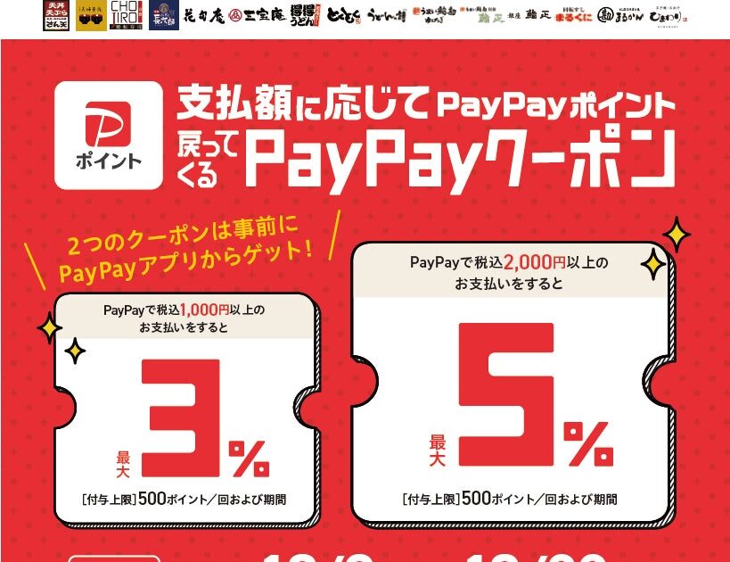 【SRSグループ】10月9日より対象店舗でPayPayクーポンキャンペーンを実施