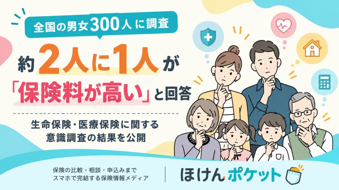 【保険に関する意識調査】約2人に1人が「保険料が高い」と回答。300人に聞いた生命保険・医療保険の実態